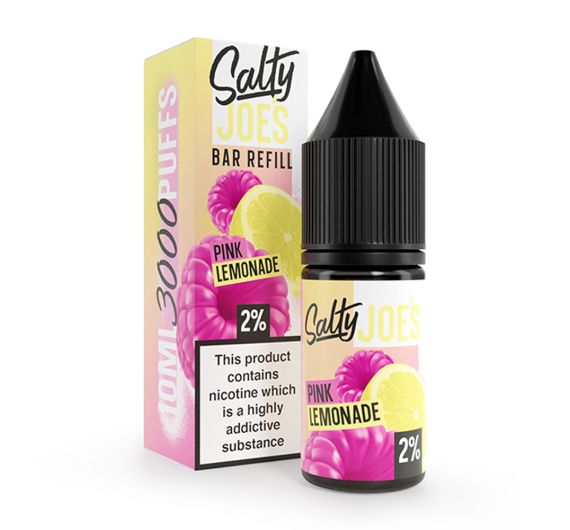Ricarica Salty Joe's Bar - Limonata Rosa - 10ml Liquido (Sale di Nicotina) 10 mg/ml Nikotin