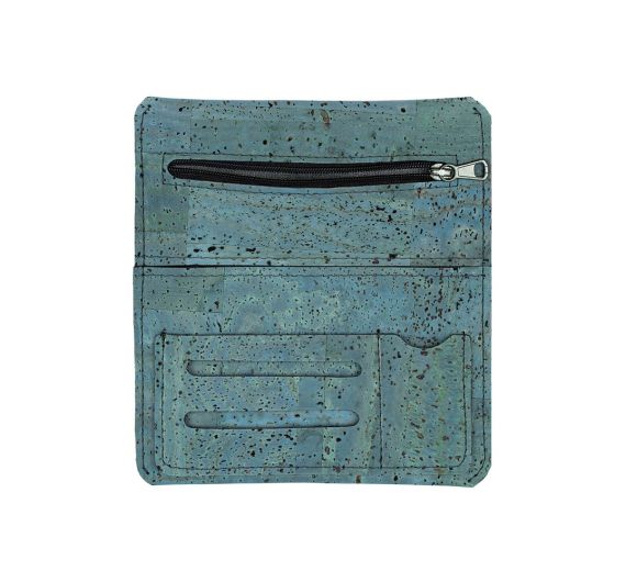 Simaru - Kork-Tabaktasche Sintra - Aquamarin