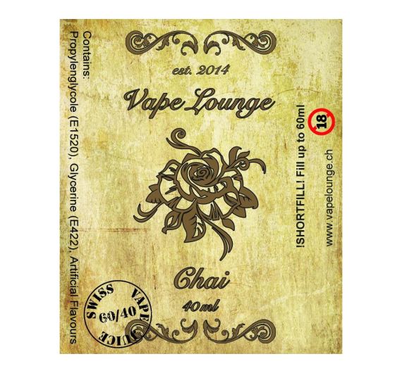 Vapelounge Premium - Chai - 30/60ml Liquido (Shortfill) Vapelounge Premium - Chai - 30/60ml Liquido (Shortfill)