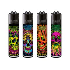 Clipper - Feuerzeuge TRIPPY SKULLS - Assortiert Clipper - Feuerzeuge TRIPPY SKULLS - Assortiert