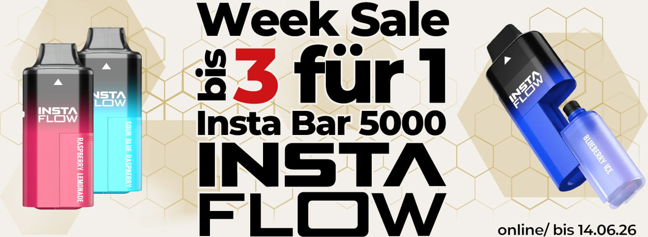 vape kit set insta bar flow 5000 aktion sale dampfi