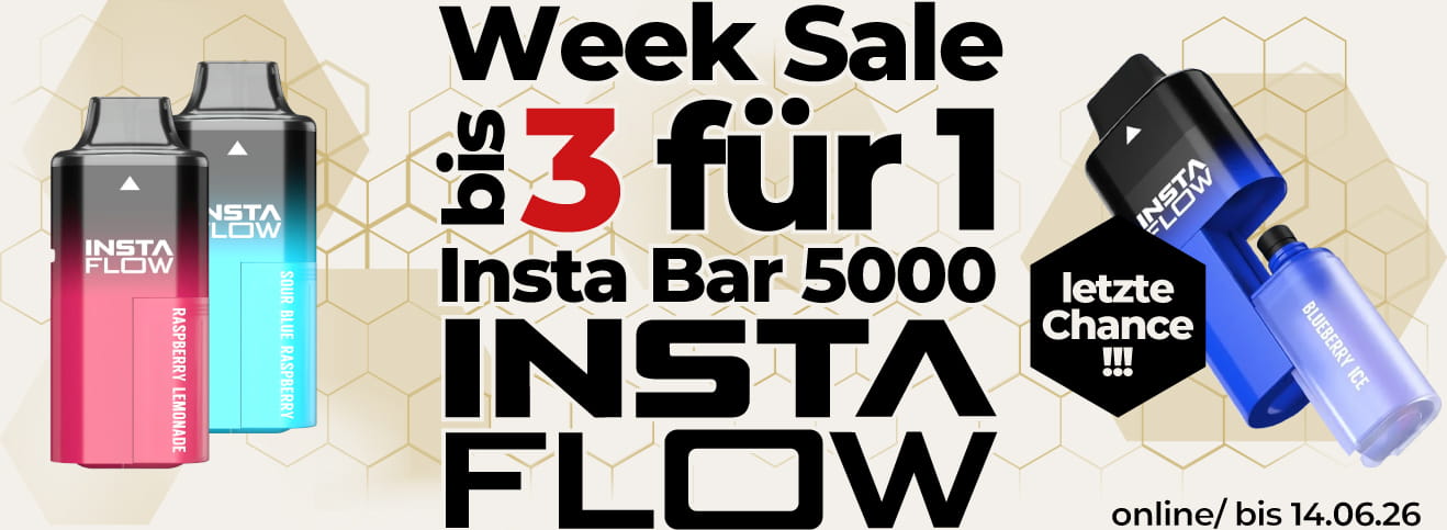 vape kit set insta bar flow 5000 aktion sale dampfi
