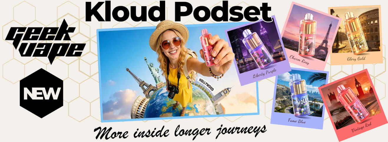 vape new neu nouveaou nuovo liquid Liquide kit set kloud podset geekvape 10ml travel