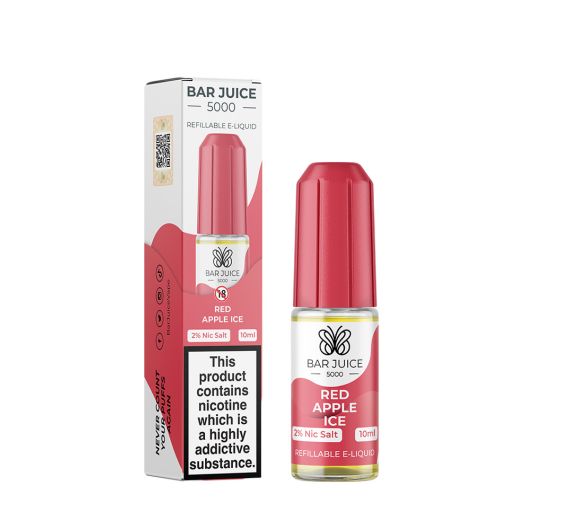 Bar Juice 5000 - Red Apple Ice - 10ml Liquid (Nik-Salz)