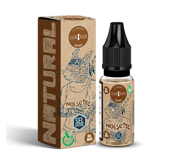 Curieux Natural - Noisette - 10ml Liquid (Nik-Salz) Curieux Natural - Noisette - 10ml Liquid (Nik-Salz)