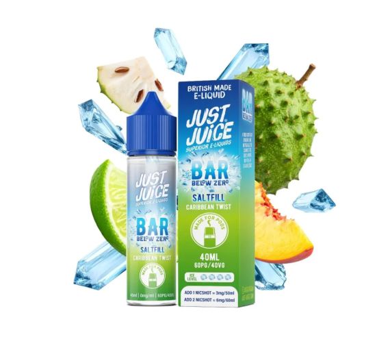 Just Juice Bar Below Zero Saltfill - Caribbean Twist - 40/60ml Liquid (Shortfill) Just Juice Bar Below Zero Saltfill - Caribbean Twist - 40/60ml Liquid (Shortfill)