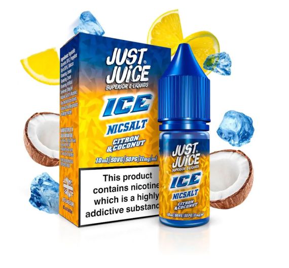 Just Juice Ice - Citron & Coconut - 10ml Liquid (Nik-Salz)