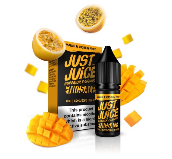 Just Juice - Mango & Passion Fruit - 10ml Liquid (Nik-Salz) Just Juice - Mango & Passion Fruit - 10ml Liquid (Nik-Salz)