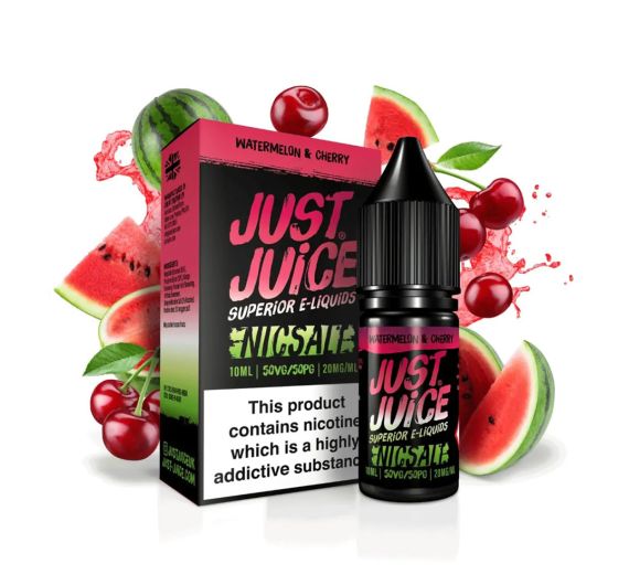 Just Juice - Watermelon & Cherry - 10ml Liquid (Nik-Salz) Just Juice - Watermelon & Cherry - 10ml Liquid (Nik-Salz)