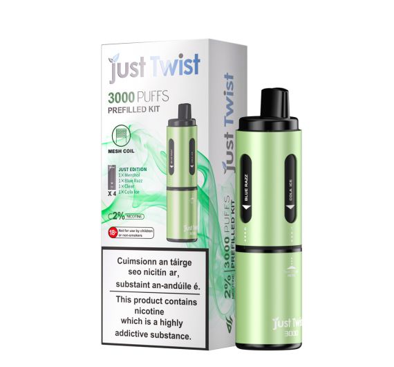 Just Twist 3000 - NS20mg - Hybrid System Green Battery - Just Edition