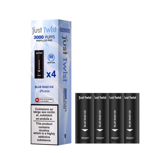 Just Twist 3000 - NS20mg - Kartuschen Blue Razz Ice