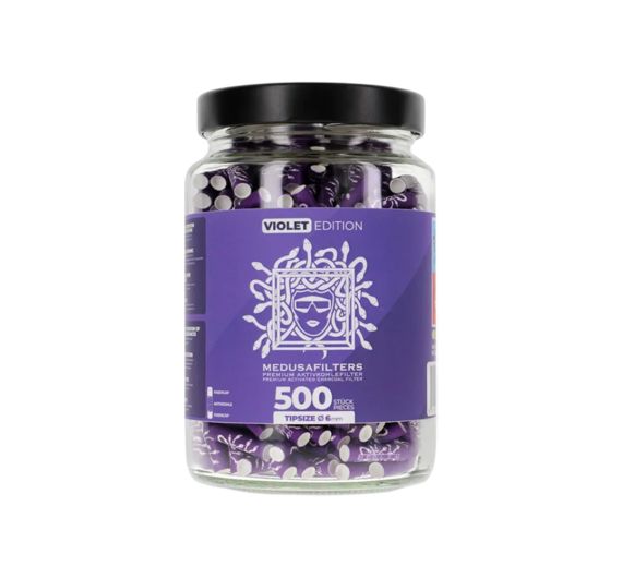 Medusafilters - Aktivkohlefilter Violet 500Stk Glas
