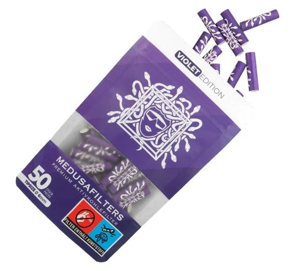 Medusafilters - Aktivkohlefilter Violet 50Stk