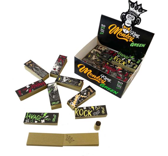 Monkey King - Green Filter Tips perforiert - Assortiert Monkey King - Green Filter Tips perforiert - Assortiert
