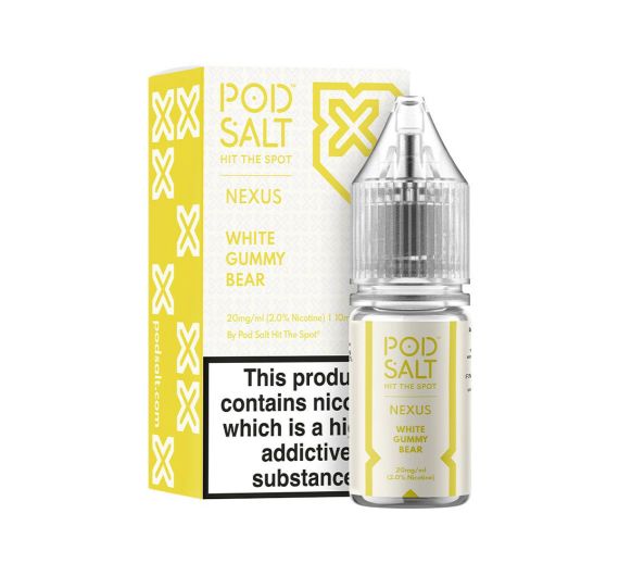 Pod Salt Nexus - White Gummy Bear - 10ml Liquid (Nik-Salz)