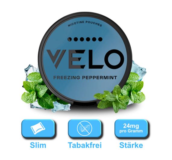 VELO - Freezing Peppermint Max - Nicotine Pouches - 24mg