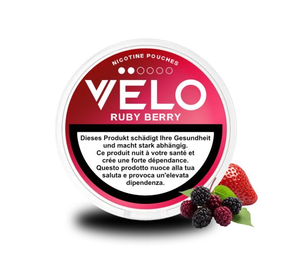 VELO - Ruby Berry - Nicotine Pouches - 8.6mg