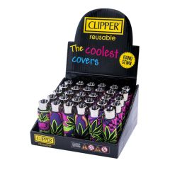 Clipper - PVC Covers Feuerzeug CIRCLE LEAVES - Assortiert Clipper - PVC Covers Feuerzeug CIRCLE LEAVES - Assortiert