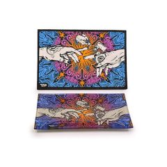 Puff Puff Pass It - Matte und Glastablett - Blau Puff Puff Pass It - Matte und Glastablett - Blau