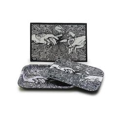 Puff Puff Pass It - Matte und Metalltablett mit Deckel - Grau Puff Puff Pass It - Matte und Metalltablett mit Deckel - Grau