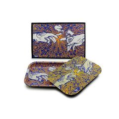 Puff Puff Pass It - Matte und Metalltablett mit Deckel - Orange Puff Puff Pass It - Matte und Metalltablett mit Deckel - Orange