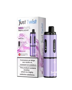 Just Twist 3000 - NS20mg - Hybrid System Purple Battery - Misty Edition Just Twist 3000 - NS20mg - Hybrid System Purple Battery - Misty Edition