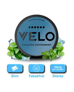 VELO - Freezing Peppermint Max - Nicotine Pouches - 24mg VELO - Freezing Peppermint Max - Nicotine Pouches - 24mg
