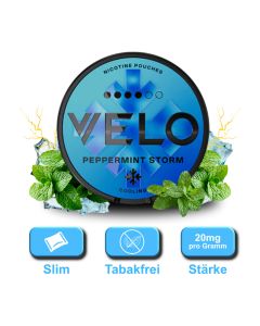 VELO - Peppermint Storm - Nicotine Pouches - 20mg VELO - Peppermint Storm - Nicotine Pouches - 20mg