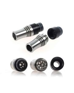 Edelstahl/Delrin DripTip mit Spritzschutz Edelstahl/Delrin DripTip mit Spritzschutz