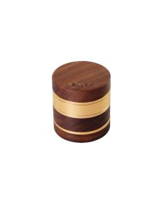 Black Leaf - 4-teilig Alu/Nussholz Gold - Grinder Black Leaf - 4-teilig Alu/Nussholz Gold - Grinder