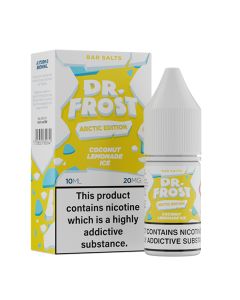 Dr Frost Bar Salts Arctic Edition - Coconut Lemonade Ice - 10ml Liquid (Nik-Salz) Dr Frost Bar Salts Arctic Edition - Coconut Lemonade Ice - 10ml Liquid (Nik-Salz)