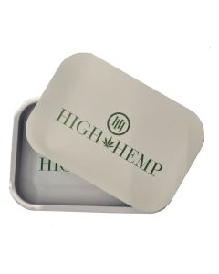 High Hemp - Mischschale - Metall Tablett mit Deckel - Natural High Hemp - Mischschale - Metall Tablett mit Deckel - Natural