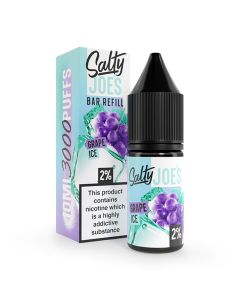 Salty Joe's Bar Refill - Grape Ice - 10ml Liquid (Nik-Salz) 20 mg/ml Nikotin