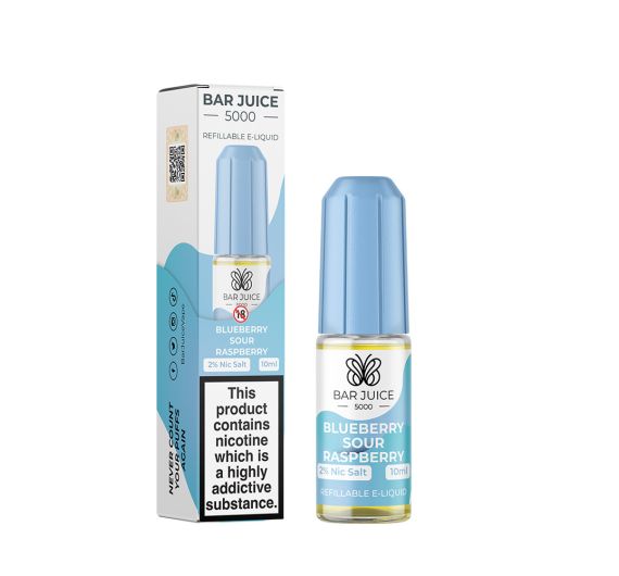 Bar Juice 5000 - Blueberry Sour Raspberry - 10ml Liquid (Nik-Salz)