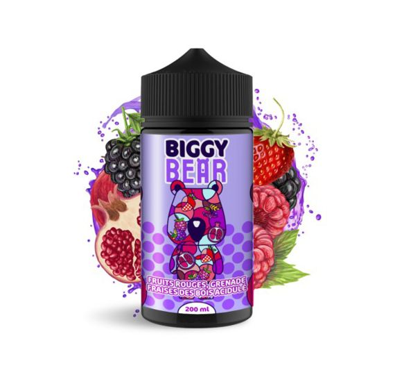Biggy Bear - Fruits Rouges Grenade Fraise des Bois Acidulée - 200ml Liquid Biggy Bear - Fruits Rouges Grenade Fraise des Bois Acidulée - 200ml Liquid