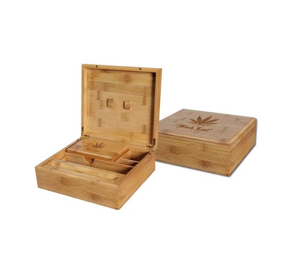Black Leaf - Blatt Stoner Box II aus Bambus