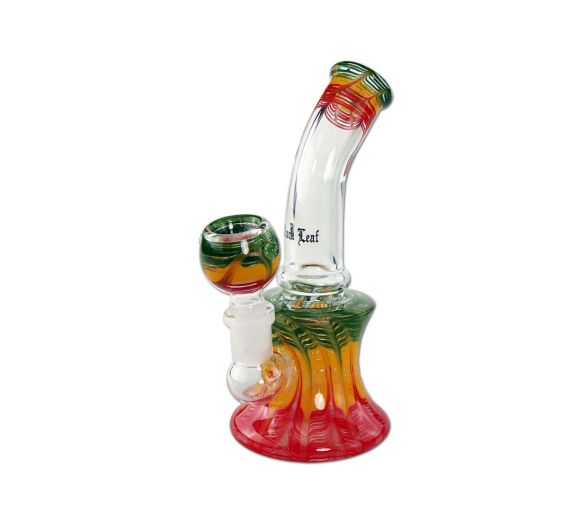 Black Leaf - Glas Bubbler - Rasta Black Leaf - Glas Bubbler - Rasta