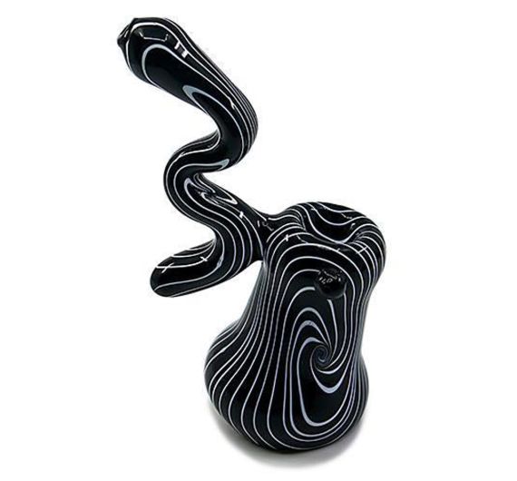 Blauer Swirl Bubbler