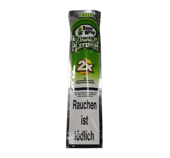 Blunt Wrap - Platinum Double GREEN Blunt Wrap - Platinum Double GREEN
