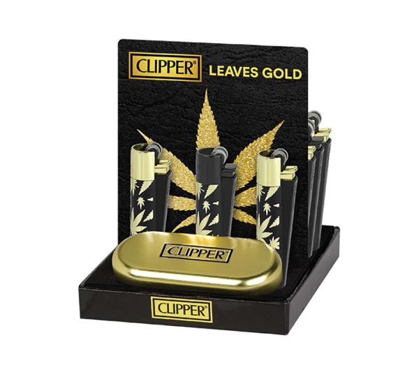 Clipper Classic - Metallfeuerzeug LEAVES GOLD