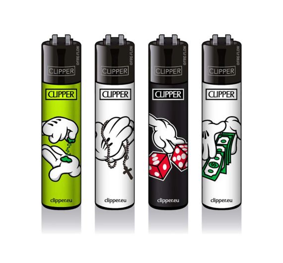 Clipper - Feuerzeug CARTOON HANDS #2 - Assortiert