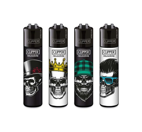 Clipper - Feuerzeuge SKULL HEADS #1 - Assortiert