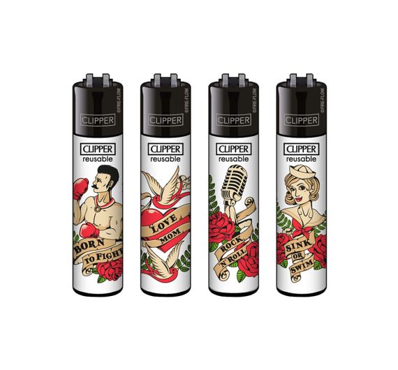 Clipper - Feuerzeuge TATTOO #10 - Assortiert Clipper - Feuerzeuge TATTOO #10 - Assortiert