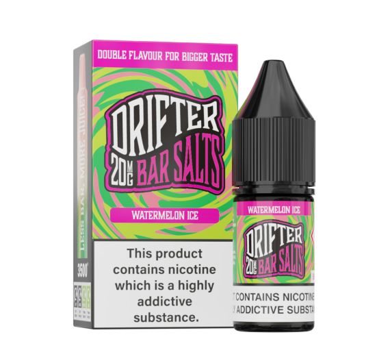 Drifter Bar Salts - Watermelon Ice - 10ml Liquid (Nik-Salz)