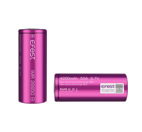 Efest IMR 26650 4200mAh 50A Efest IMR 26650 4200mAh 50A
