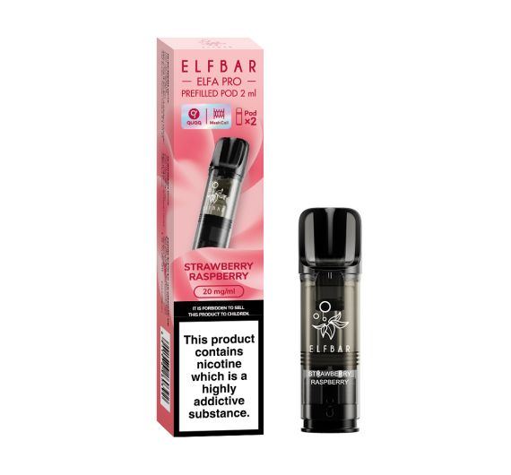 Elf Bar - ELFA PRO - NS20mg Prefilled Pod (2 Kartuschen) Strawberry Raspberry