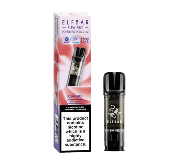 Elf Bar - ELFA PRO - NS20mg Prefilled Pod (2 Kartuschen) USA Mix