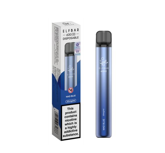 Elf Bar V2 600 - NS20mg - Einweg Pod Mad Blue Elf Bar V2 600 - NS20mg - Einweg Pod Mad Blue