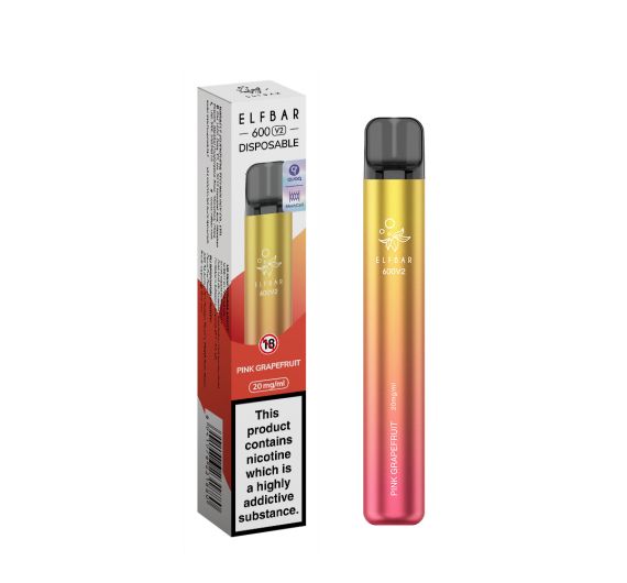 Elf Bar V2 600 - NS20mg - Einweg Pod Pink Grapefruit