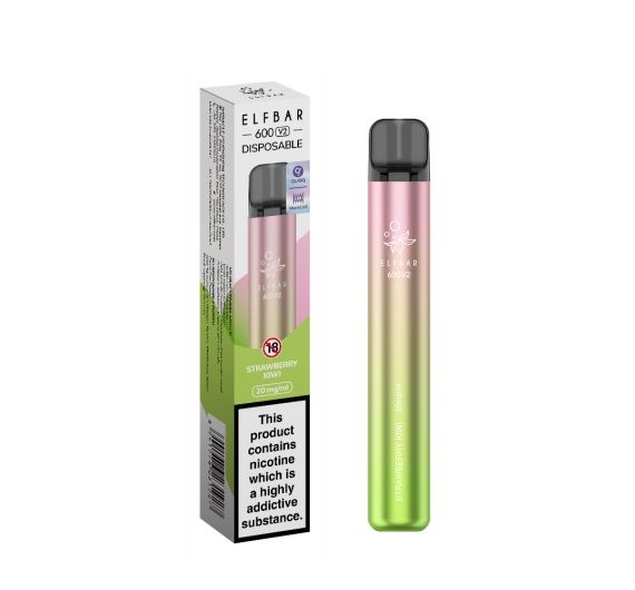 Elf Bar V2 600 - NS20mg - Einweg Pod Strawberry Kiwi